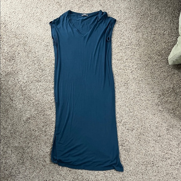 Zara Blue V-Neck Dress Size S - Picture 1 of 6